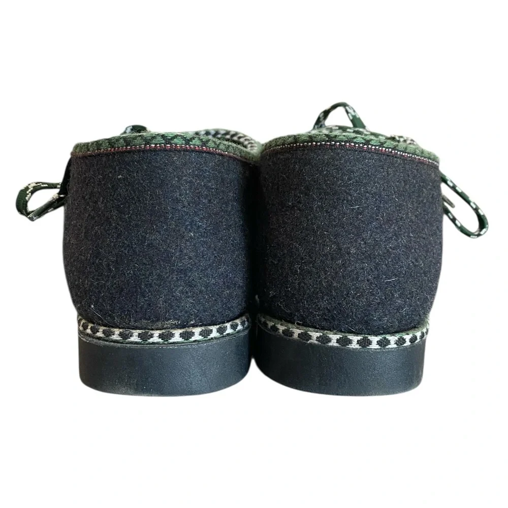 Stegmann Grey Wool Clogs 9 Felt Wild N Wooly Oxford Flat Shoes - Picture 7 of 10